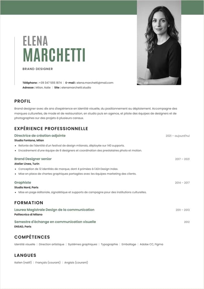 PDF produit par leading.cv avec la mise en page Cicéro.